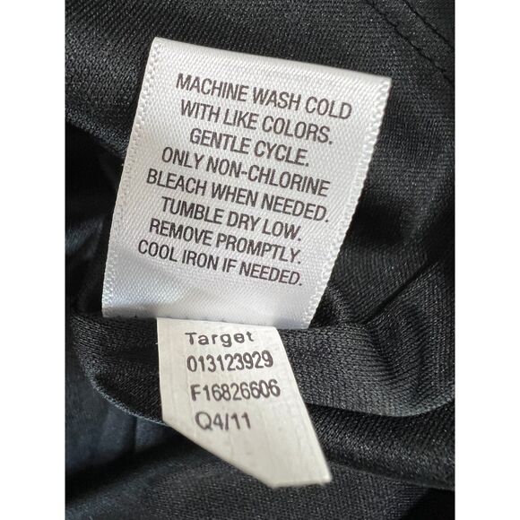 Merona Women's Black Short Sleeve Dress Tie Waist Polyester Size L - Picture 6 of 12